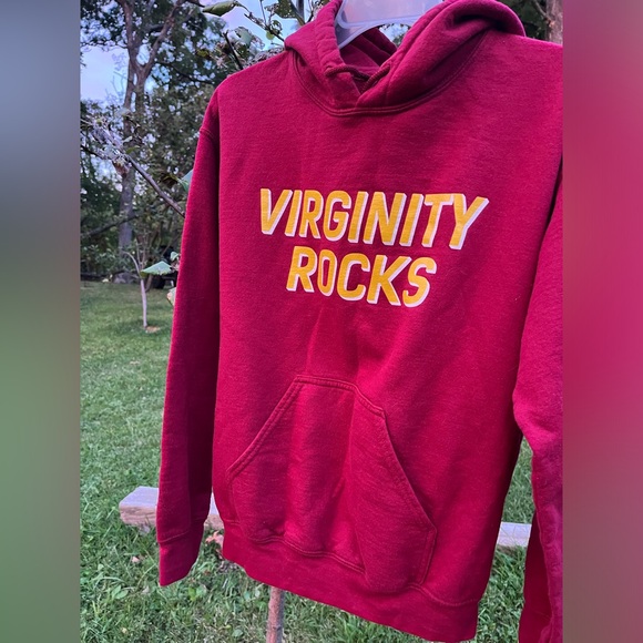 Danny Duncan Virginity Rocks Hoodie Juniors S Maroon & Gold Hooded Sweatshirt - Picture 6 of 9